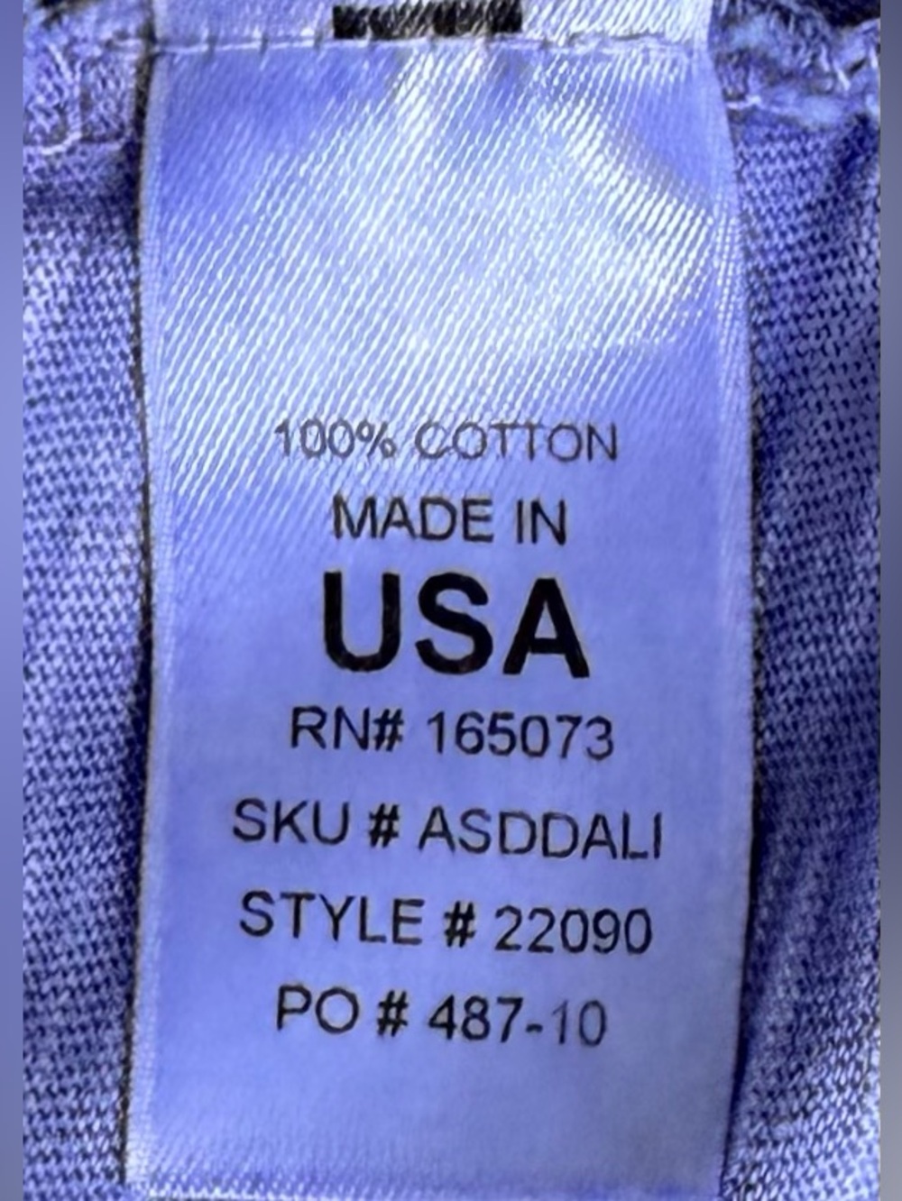 Fresh Produce Dalia Periwinkle Blue Dress‎ Front Pockets 3/4 Sleeve Cotton XL - Picture 8 of 9
